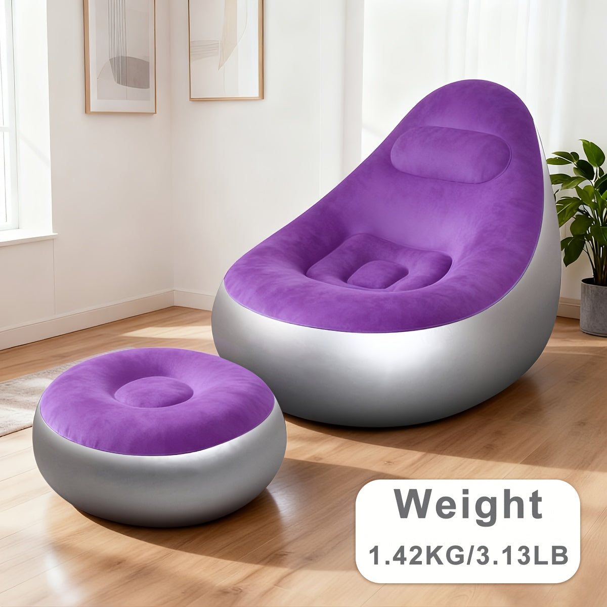 Modern White Irregular Cloud Coffee Table with 4-Leg Design