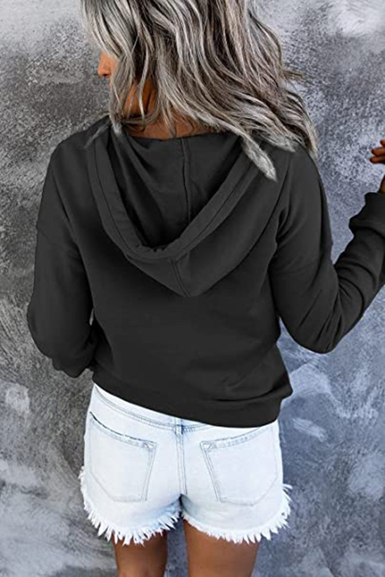 Women's Casual Hooded Sweatshirt with Pockets