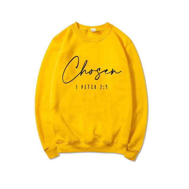 Women's Floral & Letter Print Long Sleeve Pullover