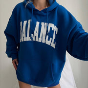 Cozy Printed Long Sleeve Hooded Sweatshirt for Women