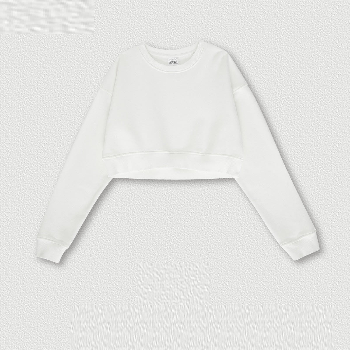 Washed Worn Frayed Round Neck Sweater