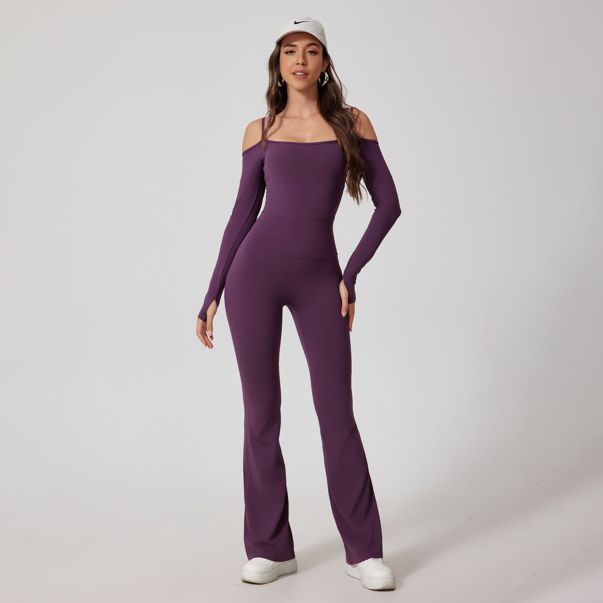Women's Shoulder Strap Integrated Bell-bottom Pants