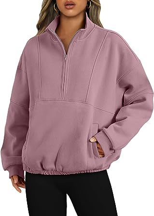 Women's Casual Zip Pocket Sports Sweater