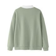 Cozy Printed Fleece Pocket Sweatshirt for Women
