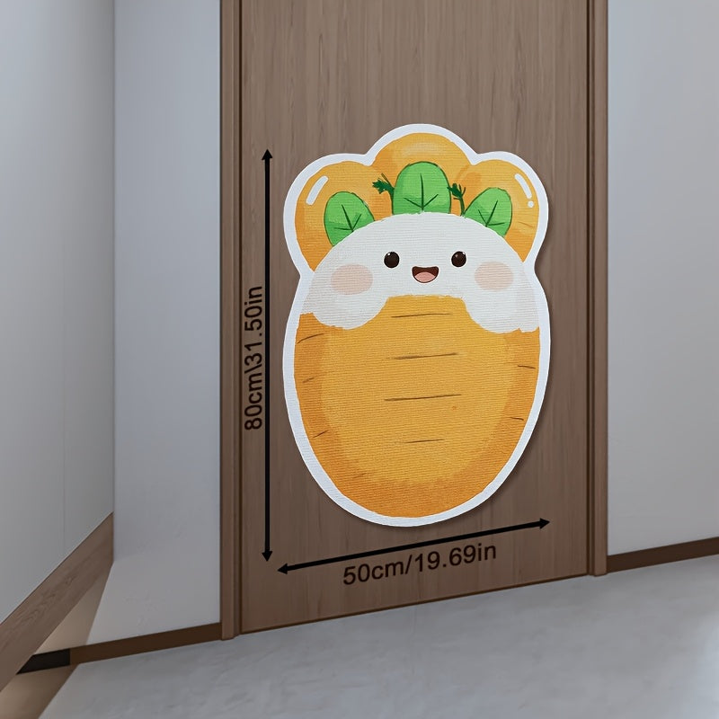 Self-adhesive Cat Scratching Board With Cartoon Carrot Christmas Tree Graphics, Durable Scratch-resistant Surface For Multi-cat Families - Easy Peel & Stick, Highquality Material, Pet Owners, Sturdy