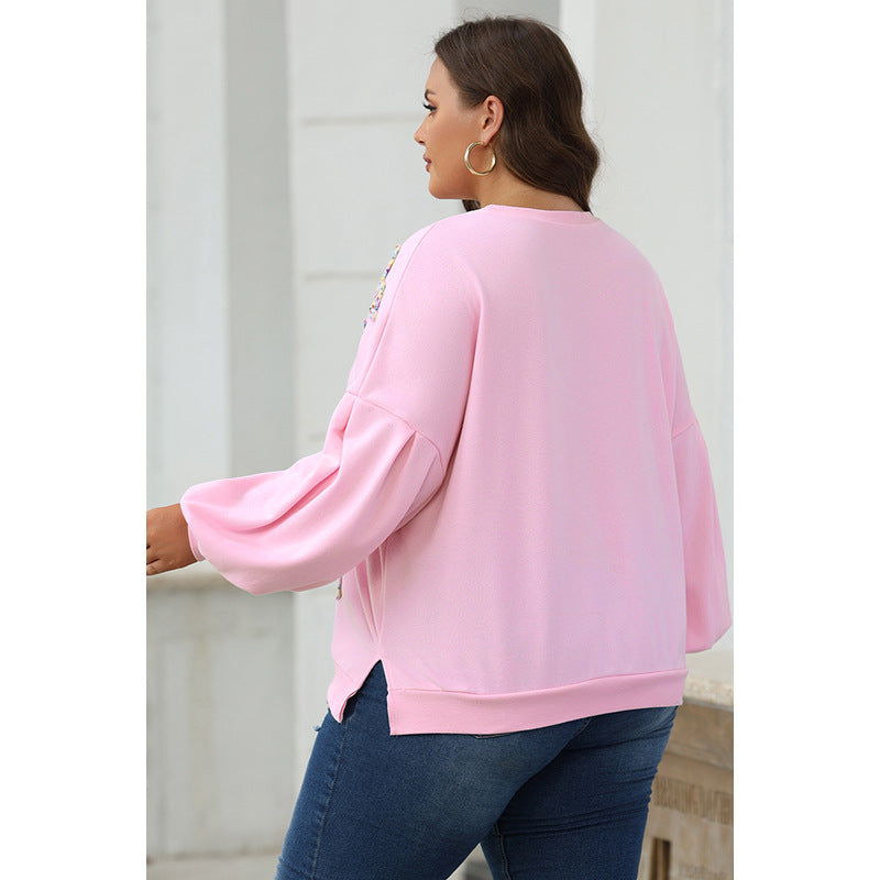 Cozy Bow Crewneck Pullover Sweatshirt
