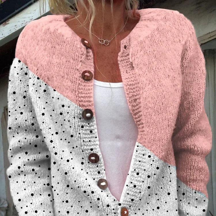 Geometric 3D Print Casual Cardigan Sweater