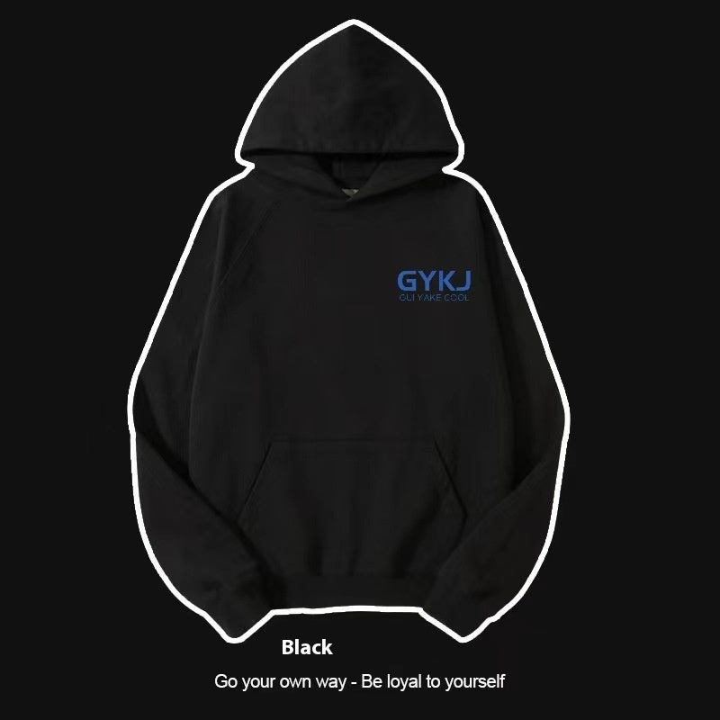 Women's Letter Print Loose Cotton Hoodie