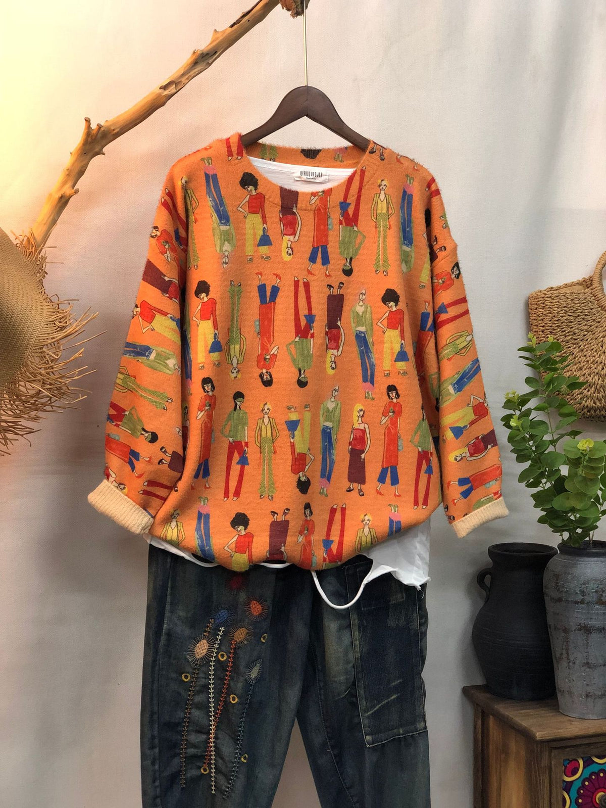 New Women's Loose-fitting Round-neck Sweater for Outerwear