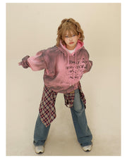 Women's Layered Hooded Chenille Sweater Loose Pullover