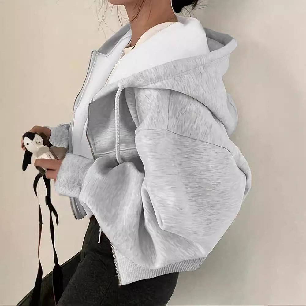 Casual Loose Long Sleeve Drawstring Hoodie