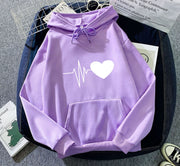 Cozy Fleece-Lined Loose Winter Hoodie for Women