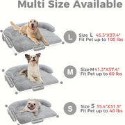 Extra Large Orthopedic-like Pet Bed - Plush Sofa-like Dog Bed With Thick Soft Cushioning, Non-slip Base - All--one Pet Couch For Large, Medium, Small, Extra-small Dogs - Luxury Pet Furniture For