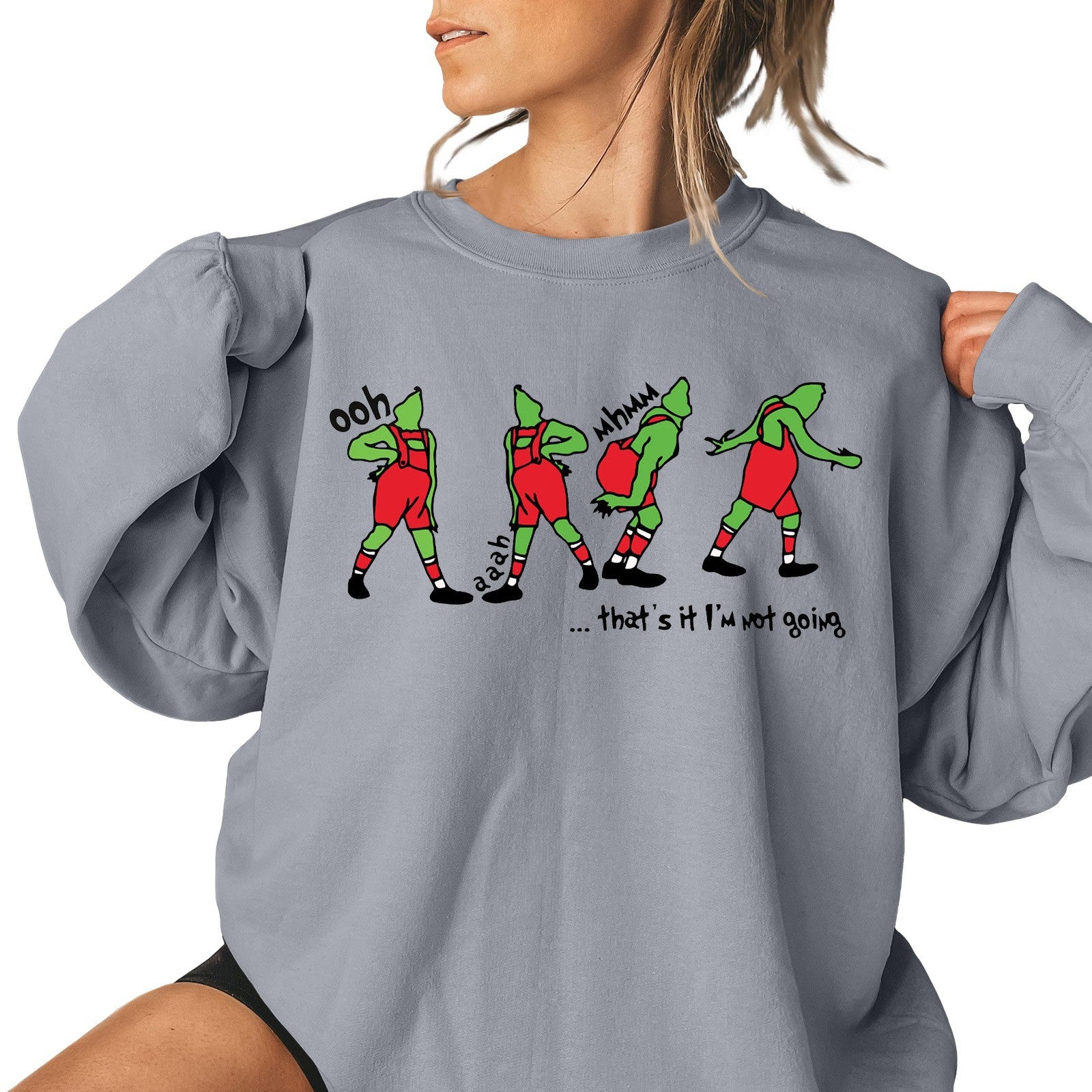 Festive Christmas Print Casual Sweatshirt for Women