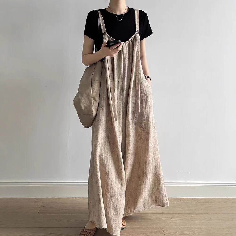 Casual High-Waist Wide Leg Long Romper Jumpsuit