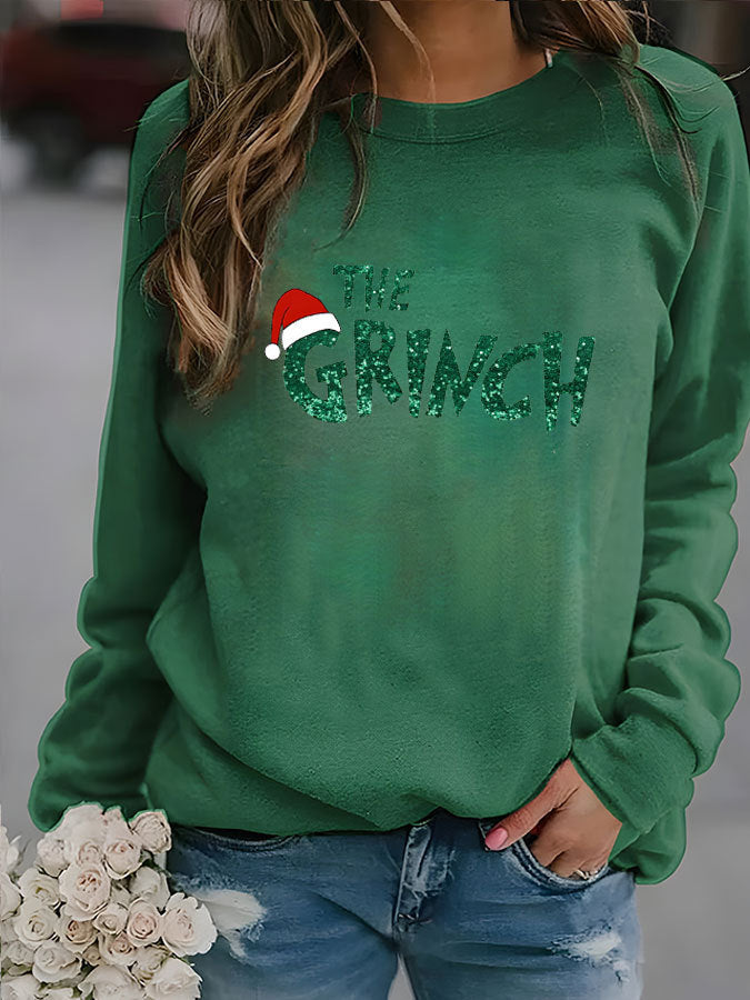 Women's Halloween Pumpkin Print Casual Pullover Sweater