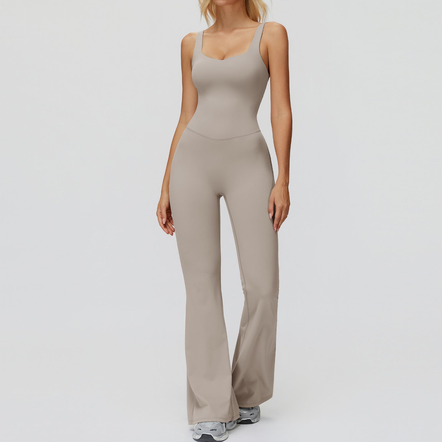Women's Cross-Back Wide-Leg Workout Jumpsuit