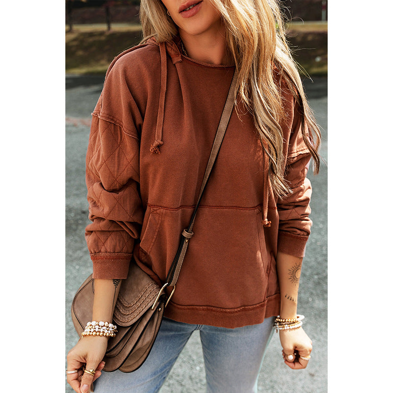 Casual Solid Color Long Sleeve Loose Women's Pullover Sweatshirt