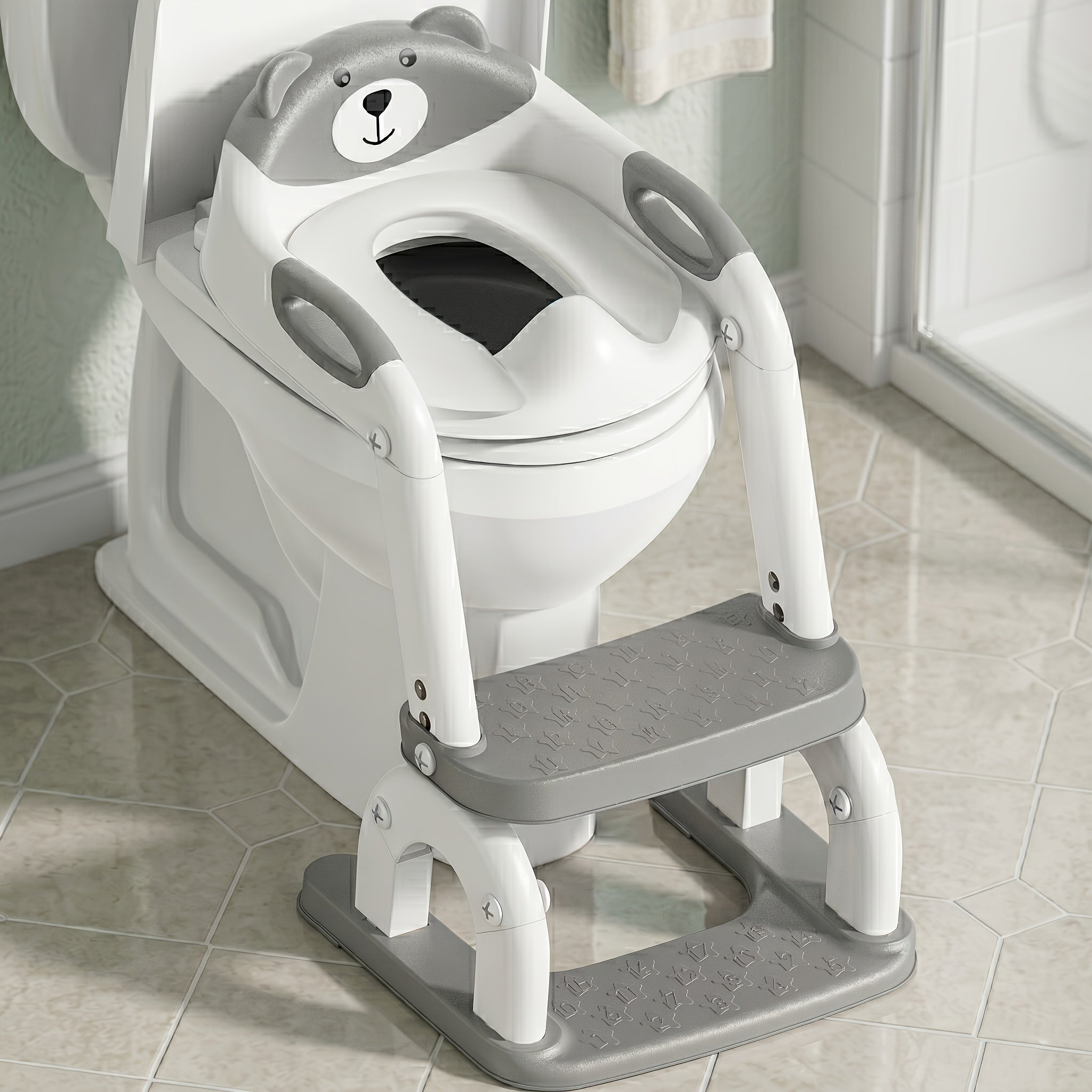 Heavy‑Duty Adjustable 2-in-1 Kids Potty Chair with Step Ladder and Anti‑Slip Base