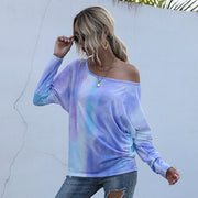 Loose-Fit Long Sleeve Print Shirt for Women, Korean Casual
