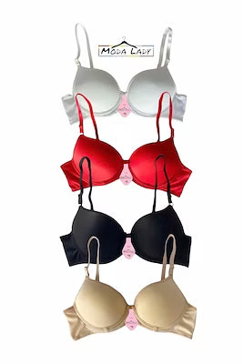 4-Pack Underwire Bras with Removable Pads