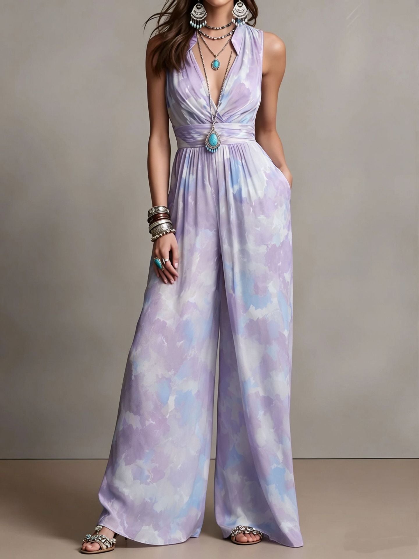 Womens New Fashion Waist-Cinching Jumpsuit