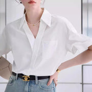 Design Sense Minority Fashion Elegant High Sense V-neck Young French Top