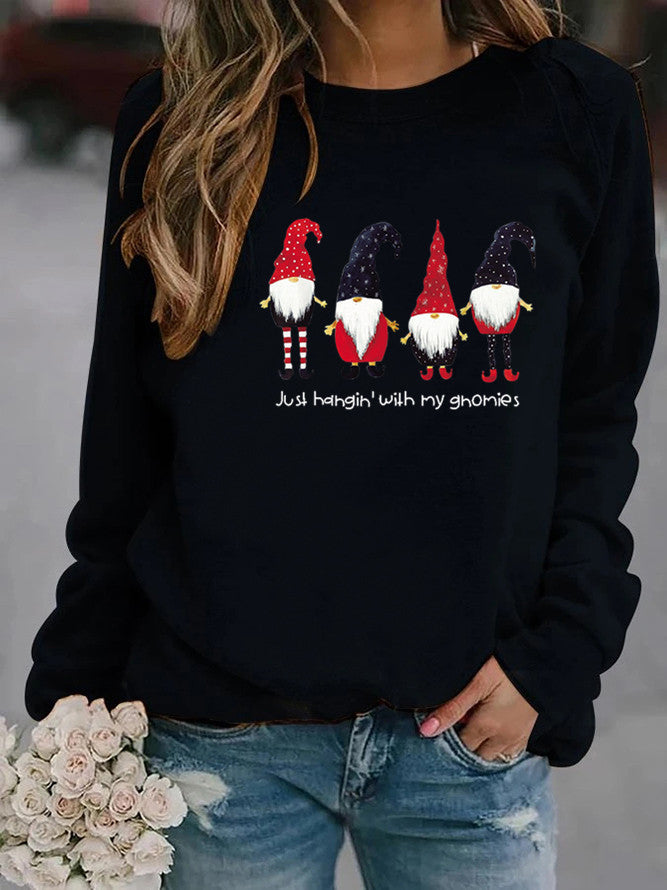 Cozy Letter Print Crew Neck Sweatshirt