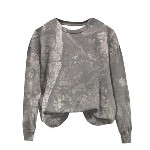 3D Digital Print Casual Long-Sleeve Round Neck Pullover