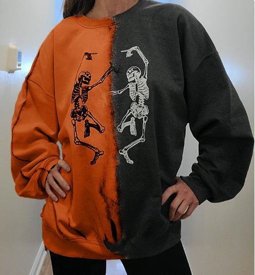 Colorblock Loose Women's Trendy Streetwear Hoodie