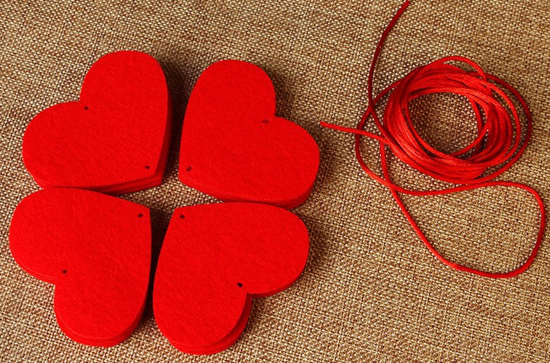 Heart Curtain Diy Non-woven Flower Curtain
