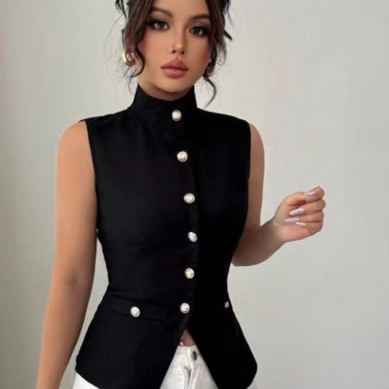 Chic Black Sleeveless Vest – Versatile, Stylish & Comfortable