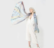 Soft Silk Scarf for Summer Sun Protection