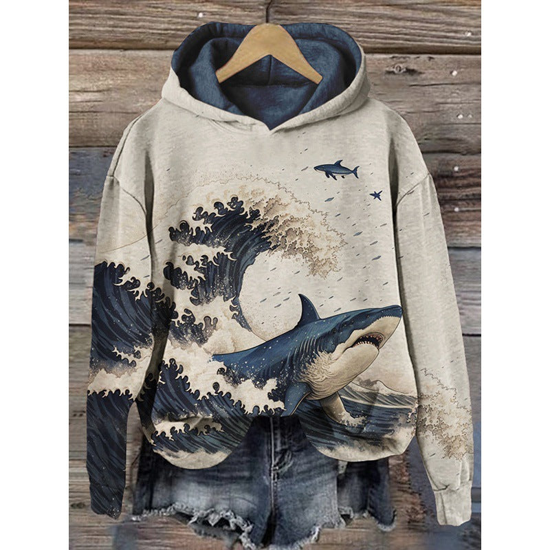 Women's Trendy Digital Print Graphic Hoodie