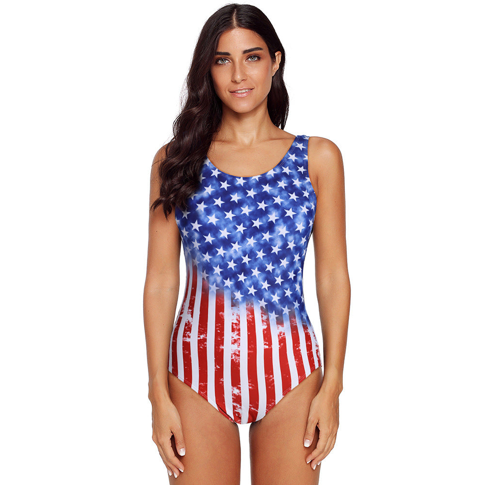 Women's Gradient One-Piece Swimsuit Sexy Swimwear