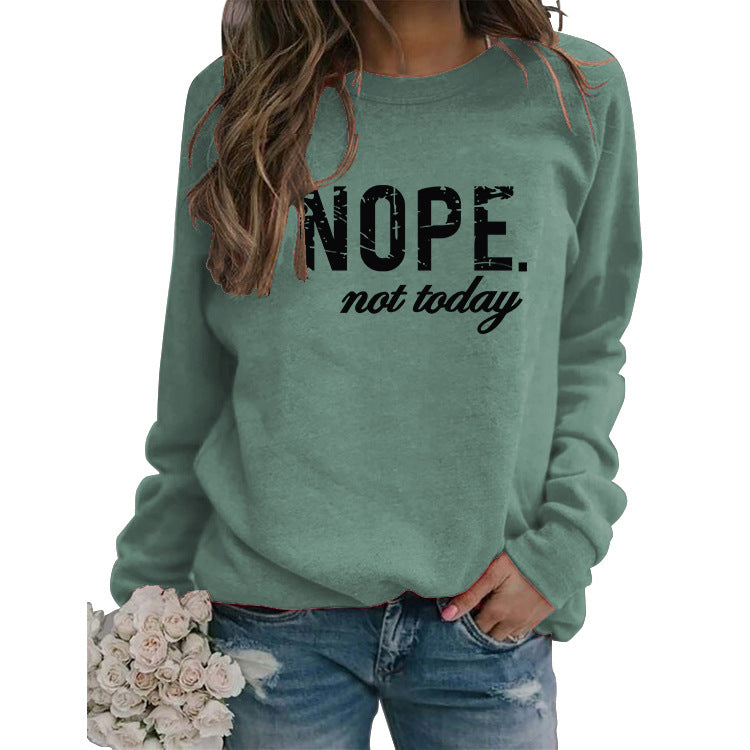 Women's Printed Round Neck Fashion Pullover Sweater