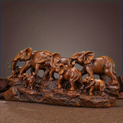 [Lucky Seven Elephants Ornament] Lucky Seven Elephants Ornament, Creative Wine Cabinet TV Stand Decorative Figurine, Suitable for New Home Gift, Send to Relatives and Friends, Bringing Wealth and…