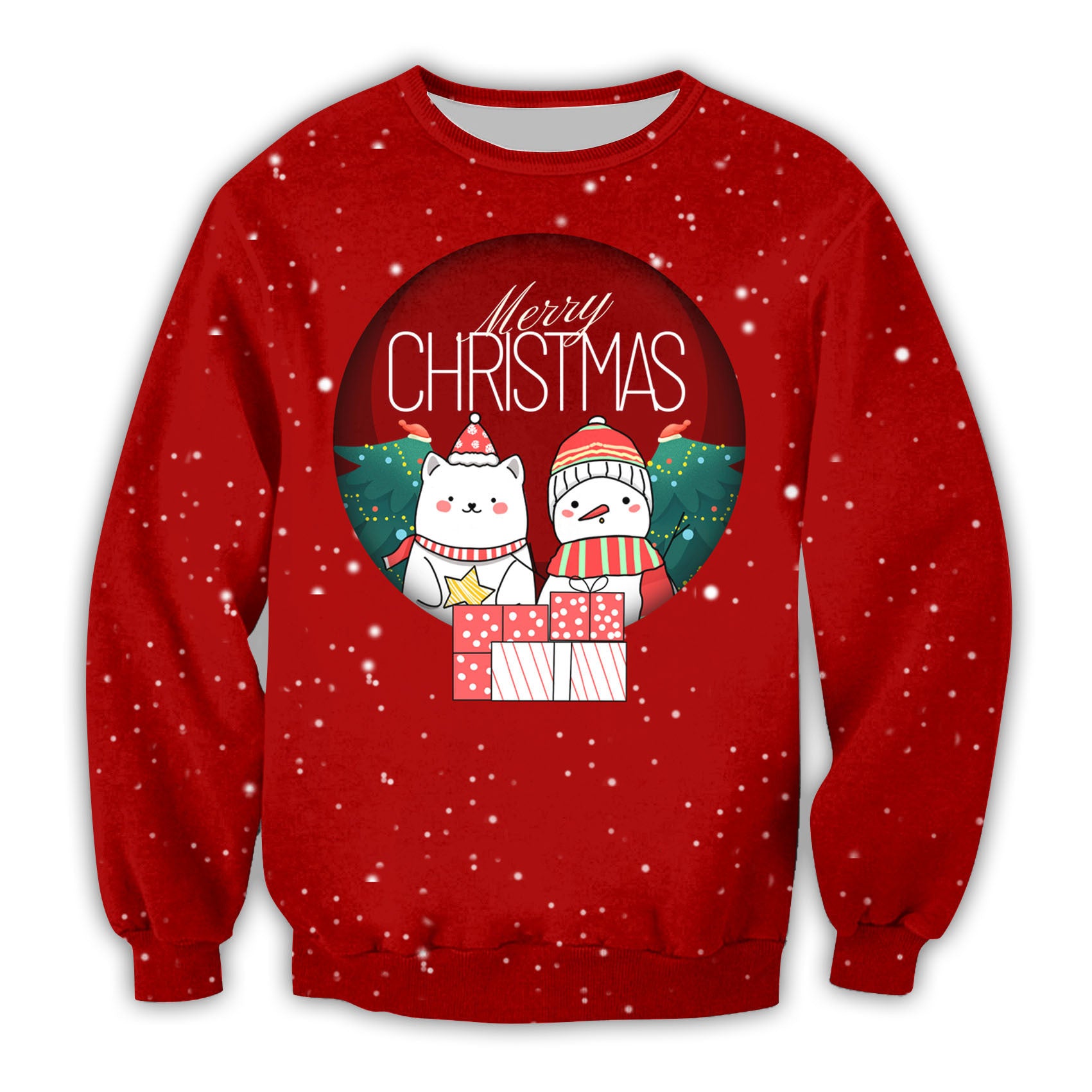 Festive 3D Christmas Hoodie for Women & Teens