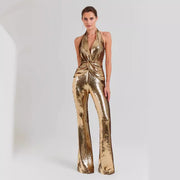 Backless Sequined Elegant Women's Jumpsuit