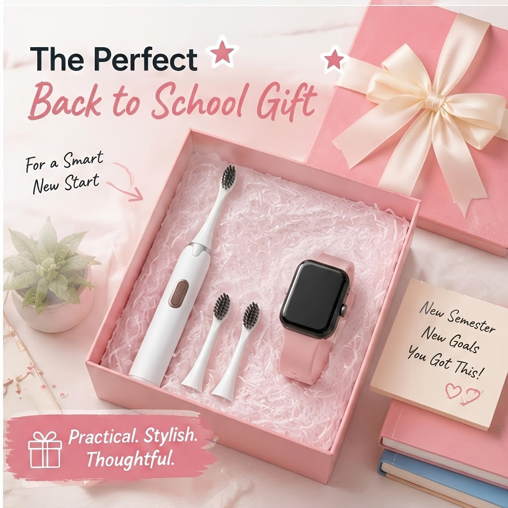 Smart Watch and Electric Toothbrush Set for Students