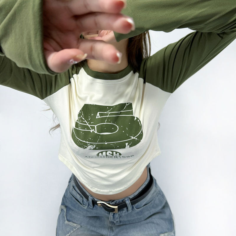 Colorful Sweet & Spicy Crop Sweatshirt