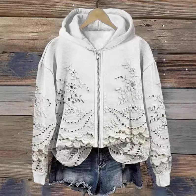 Women's Casual Digital Print Pullover Hoodie