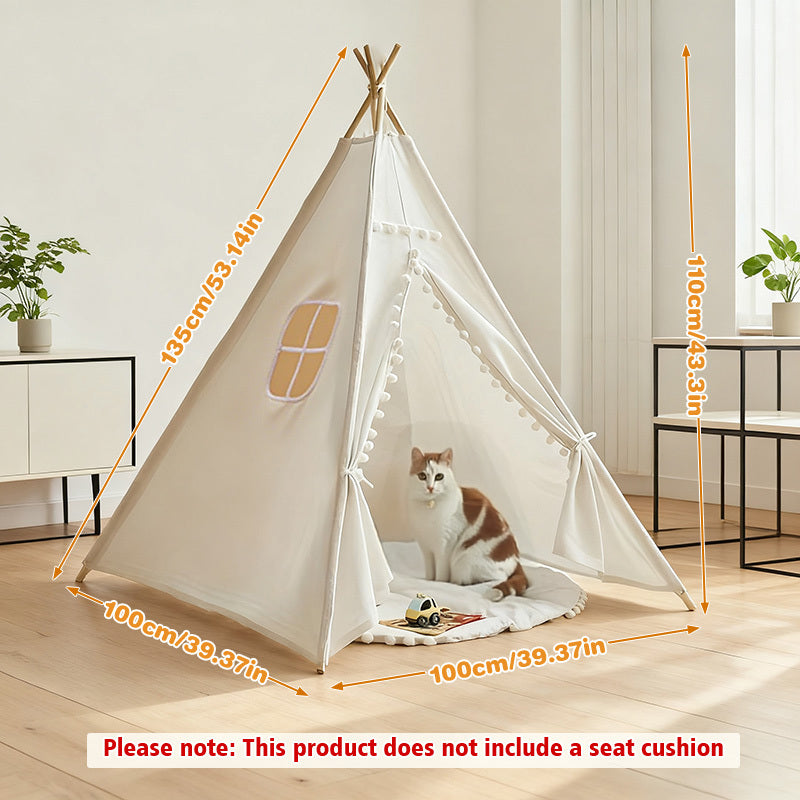 Large All-weather Indoor/outdoor Dog House Tent For Large Dogs - Heavy-duty Easy Setup, White Modern Canopy With Entrance Tunnel-like Door, No Ground Mat Needed, Easy-clean Material (puppies & Adult