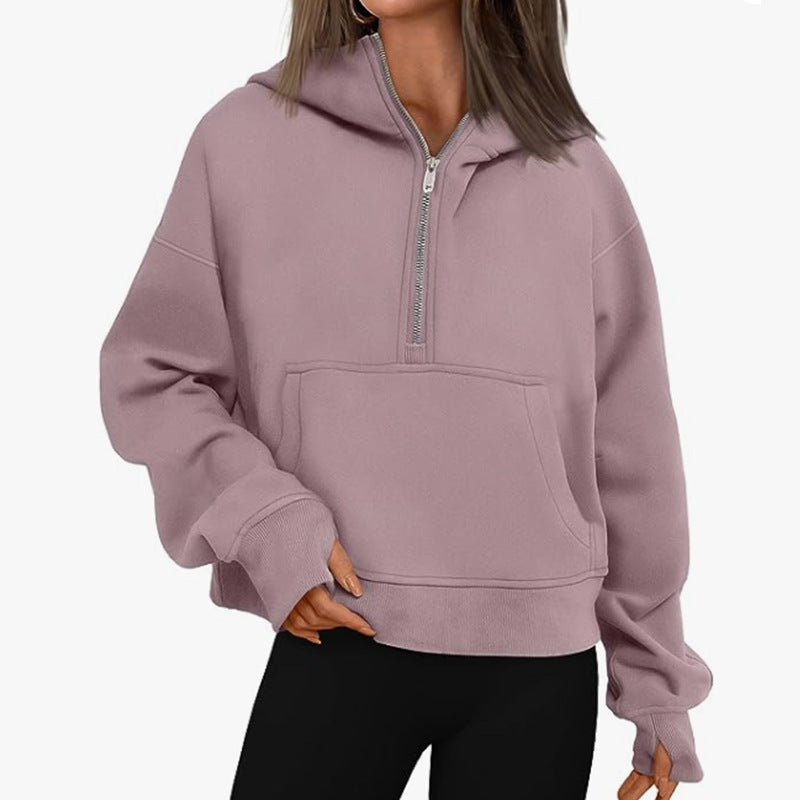 Cozy Oversized Zip-Up Hoodie for Fall & Winter
