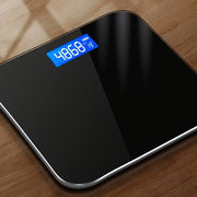 Digital Square Bathroom Scale with Tempered Glass Platform