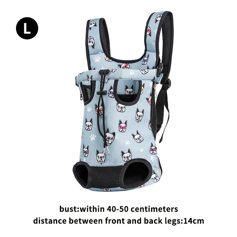 Pet Travel Backpack with Front Harness, Adjustable Multi‑Gear, Ultra‑Breathable Mesh and Lightweight Durable Design