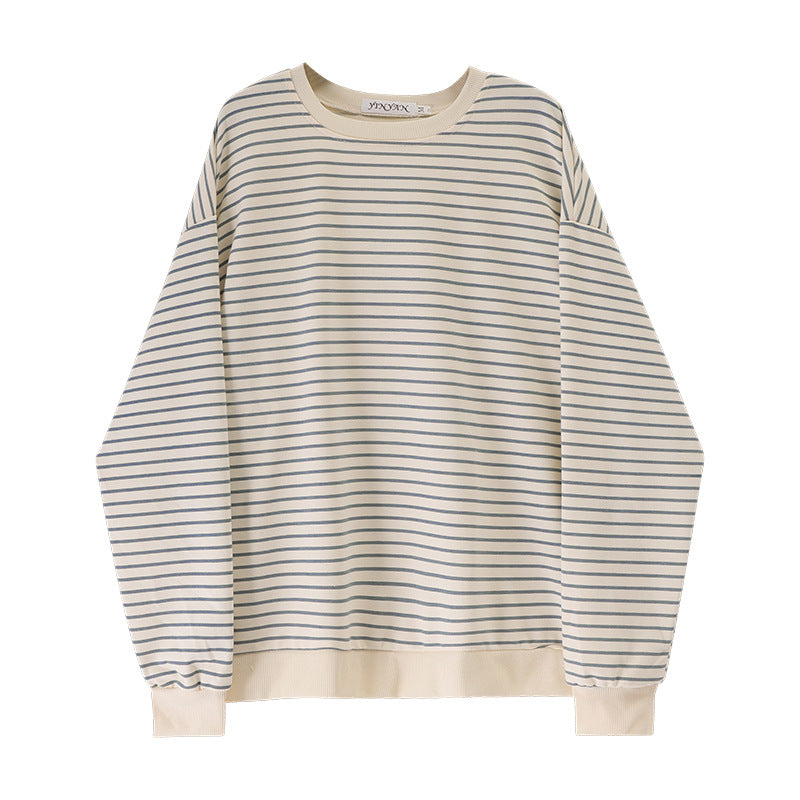 Korean Chic Striped Loose Pullover Sweater
