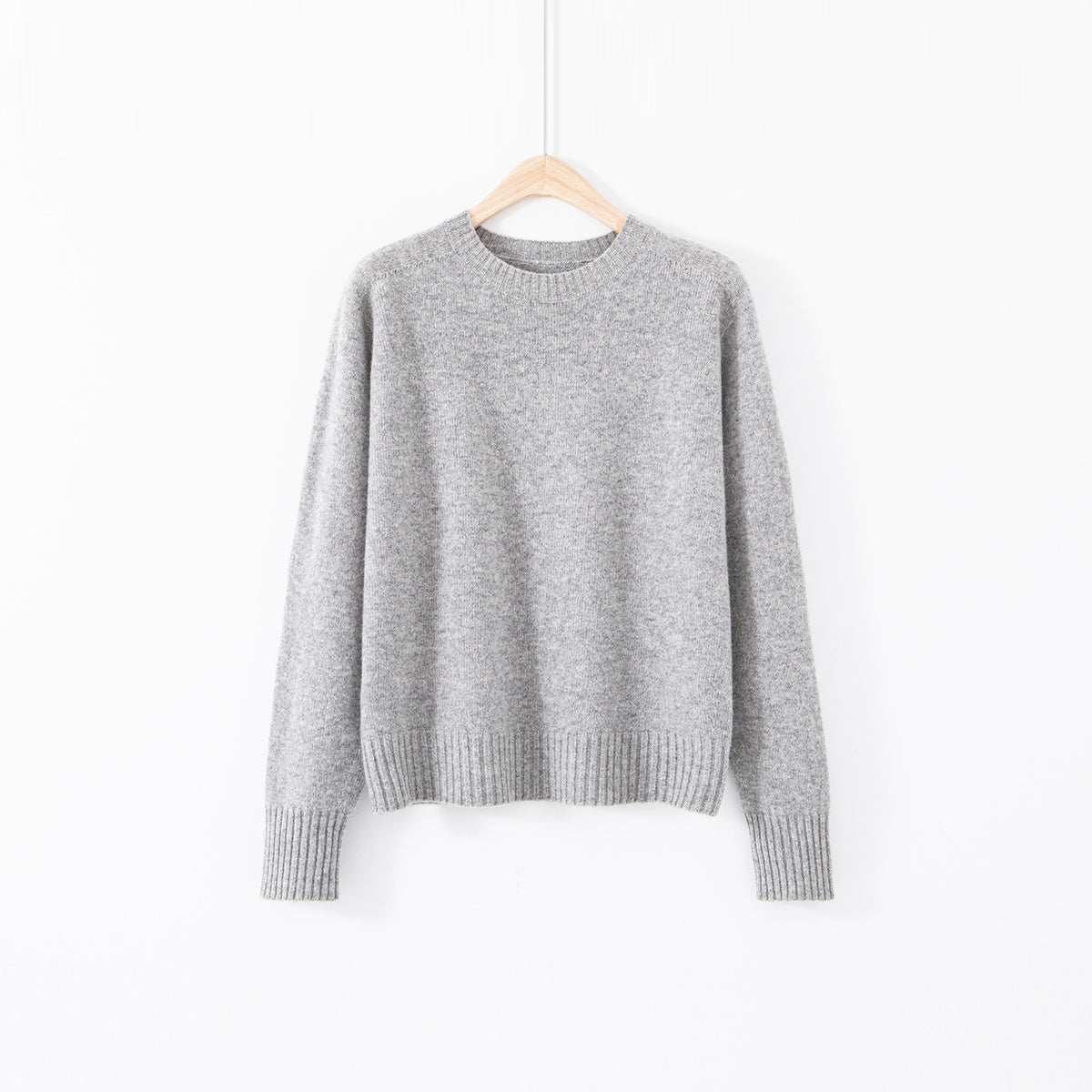 Crew-neck Long-sleeve Top Relaxed-fit Base Layer Effortless Laid-back Style