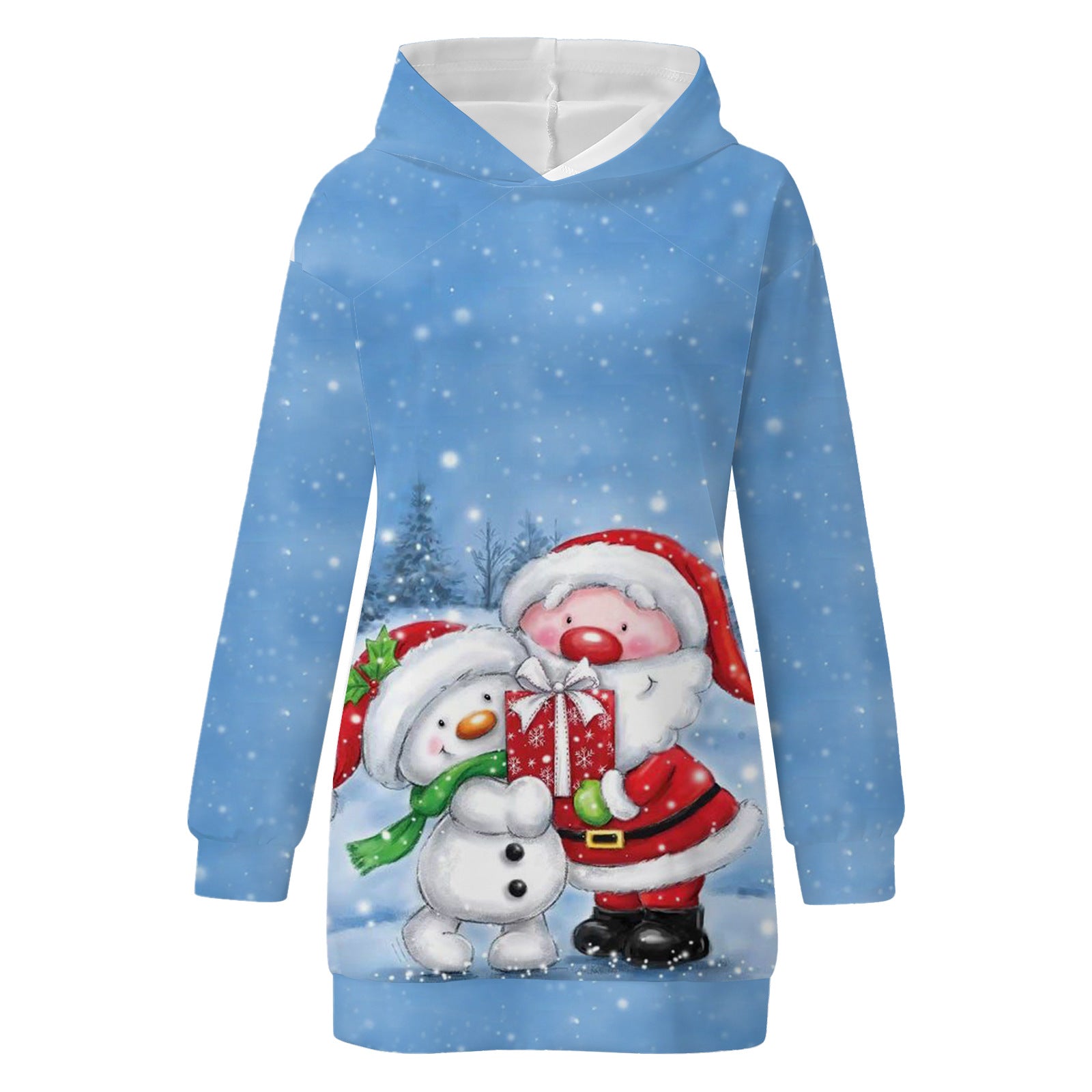Festive Christmas Print Hoodie for Cozy Holiday Style