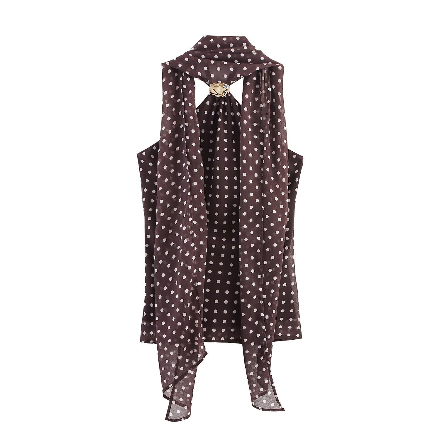 Polka Dot Halter Top for Women - Summer Chic Style